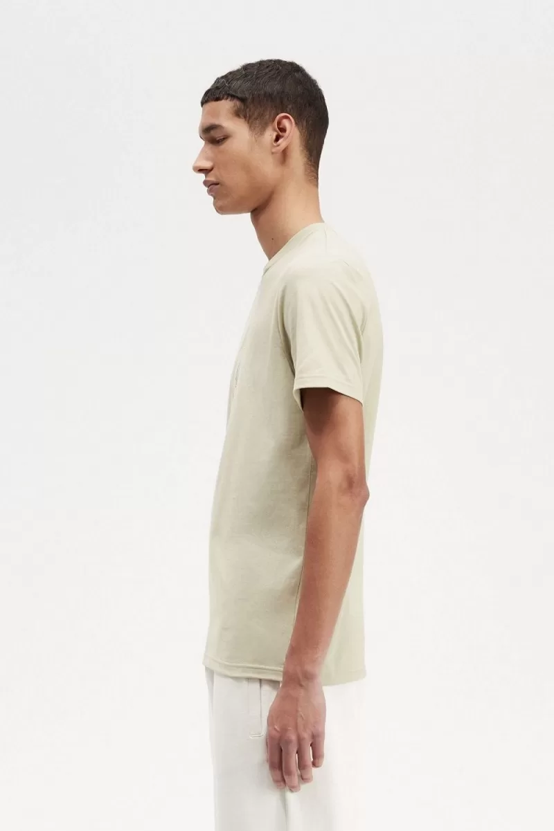 Fred Perry Circle Branding Mens T Shirt Light Mint JZCHL2053 1 - Fred Perry Circle Branding Men's T-Shirt Light Mint | JZCHL2053