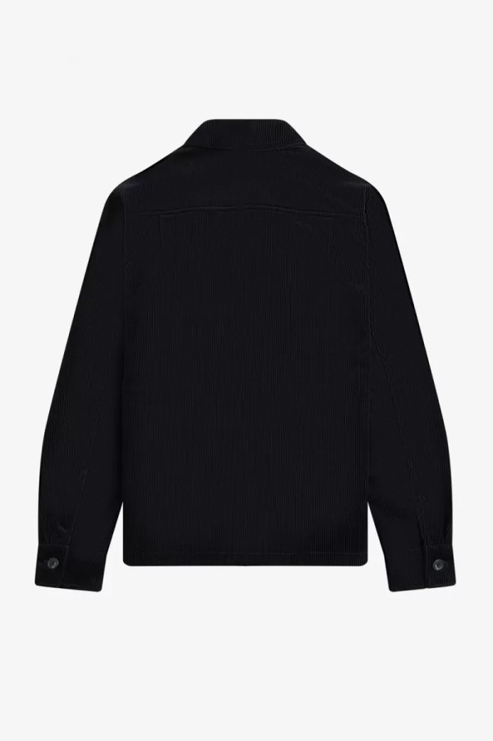 Fred Perry Cord Men’s Shirt Black | ZLURK1798