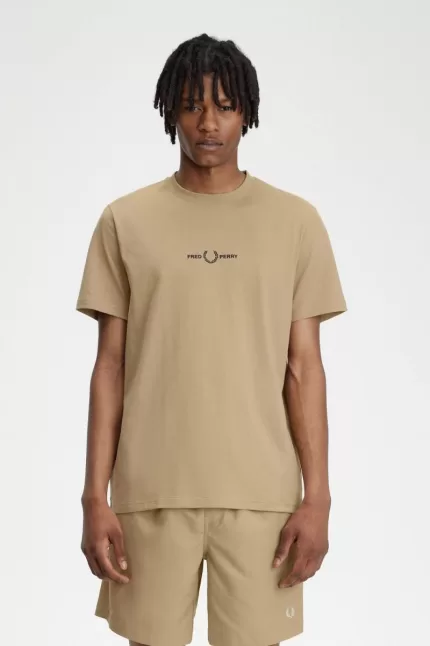 Fred Perry Embroidered Men’s T-Shirt Green | RIZOW5930