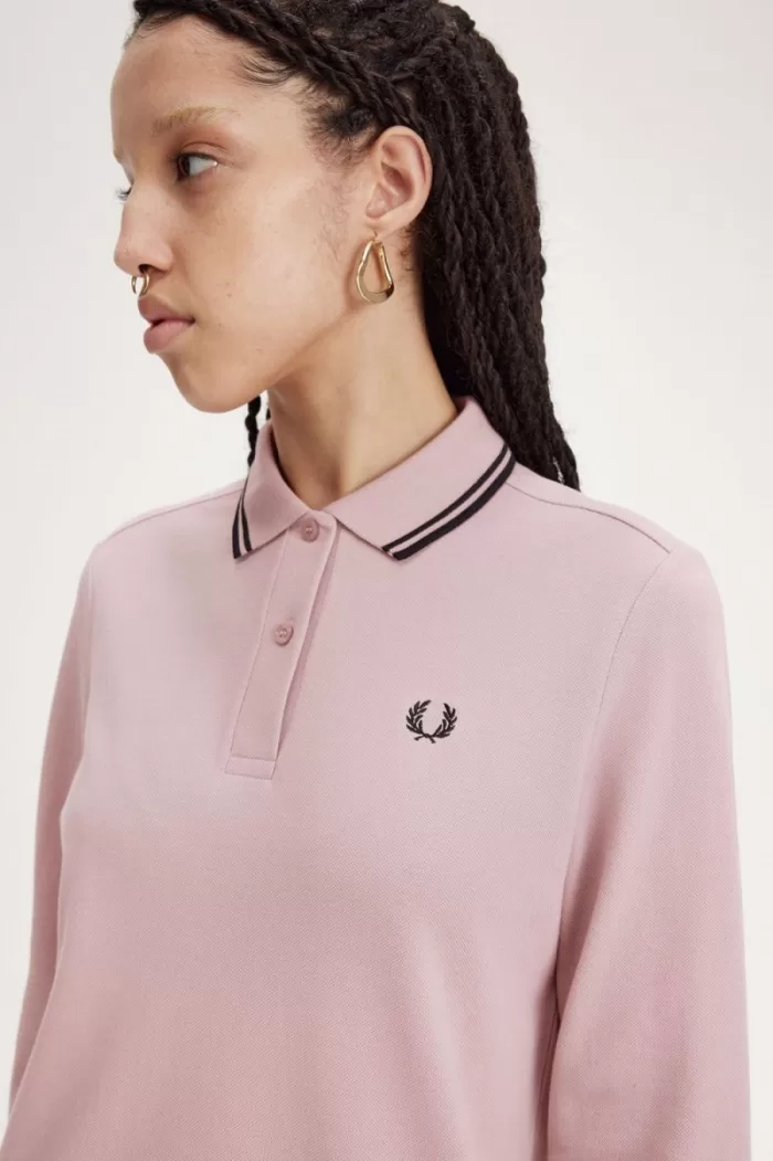 Fred Perry G3636 Women’s Shirt Dusty Rose Pink Black | GXOEA8953