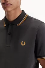 Fred Perry M3600 Men’s Shirt Anchor Grey Green Dark Coffee | OGJYD9841